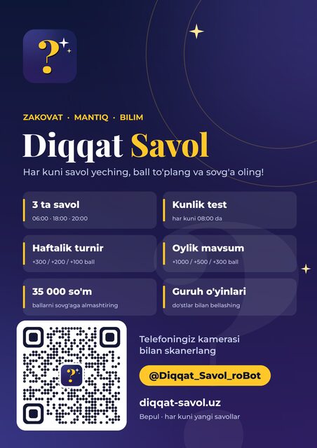 Plakat (A4, QR kod bilan)
